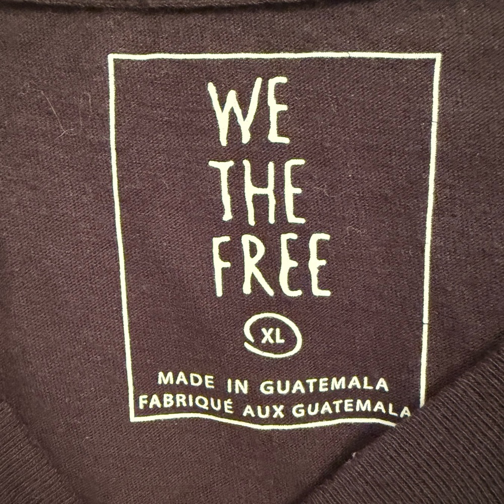 NWT We The Free The Perfect Tee Cropped Raw Hem Black Extra Large - Picture 5 of 11